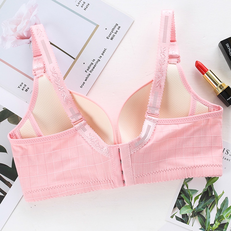 Bra Menyusui Kancing Depan Tanpa Kawat Seamless Pakaian Dalam Wanita Ibu Hamil Nursing Bra / Maternity Bra Busa BH Busui