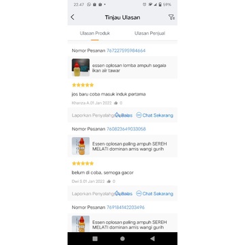 ESSEN IKAN MAS DOMINAN SEREH MELATI