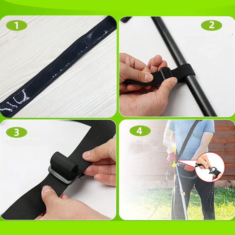 Btsg Strimmer Shoulder Harness Strap Universal String Trimmer Single Shoulder Pad Strap Quick Release Brush Cutter Menggunakan