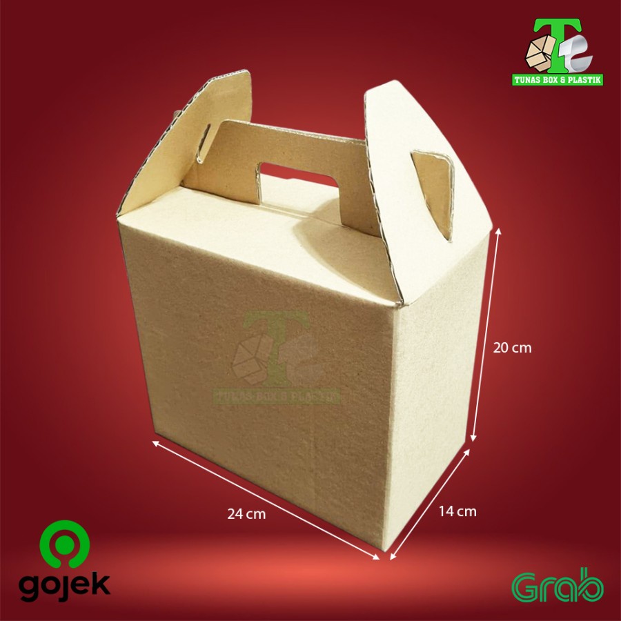 

Dus Hampers Makanan | Gable Box | Box Kardus makanan | Pakaian | Serbaguna | Uk. 24x14x20 cm