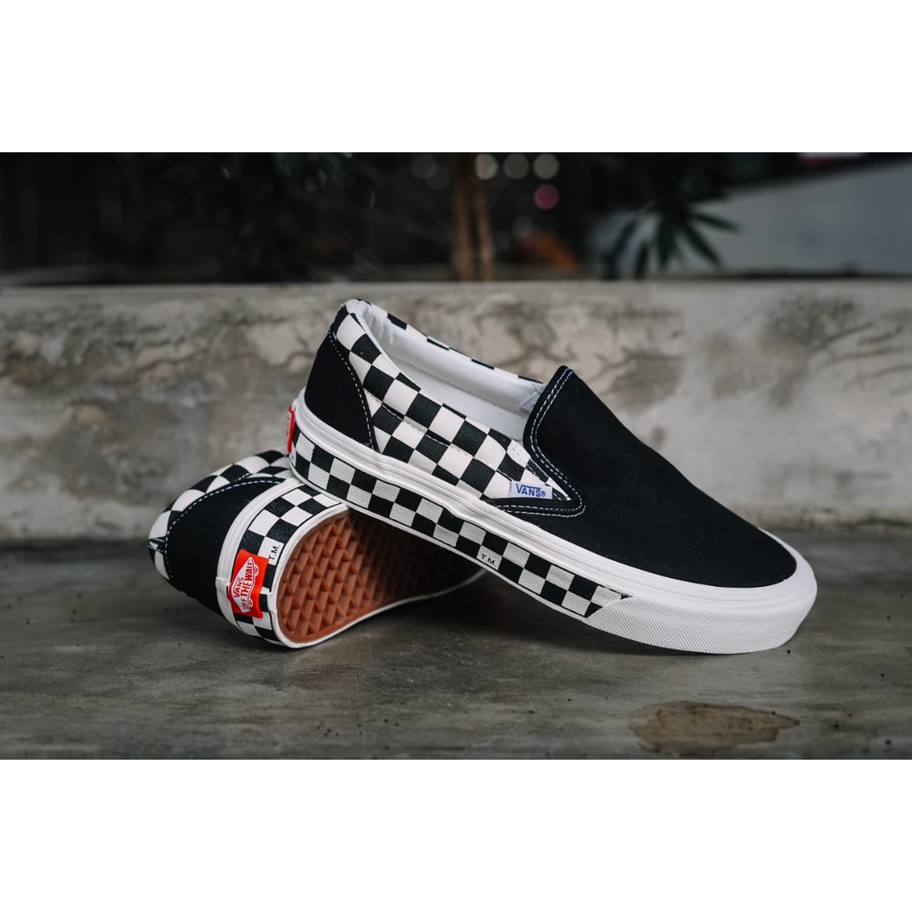 Vans Slip On Sidewall Checkerboard Classic Black/White