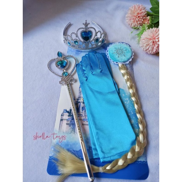 AKSESORIES FROZEN SET MAHKOTA FROZEN 4 IN 1 import premium