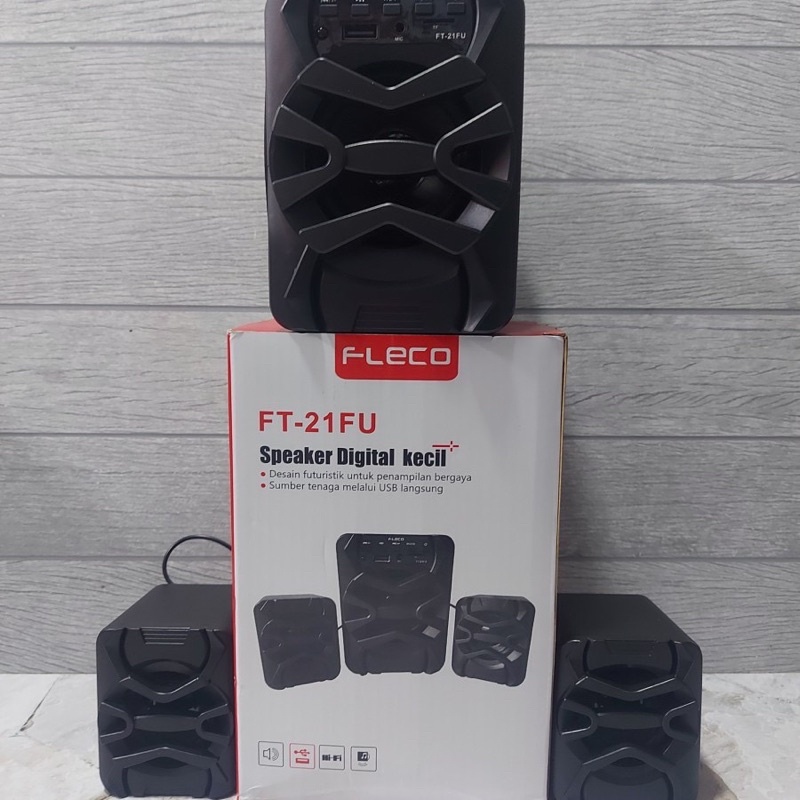 Ready Stok Speaker Komputer Gaming Fleco FT21FU Speaker Bluetooth MultiFungsi
