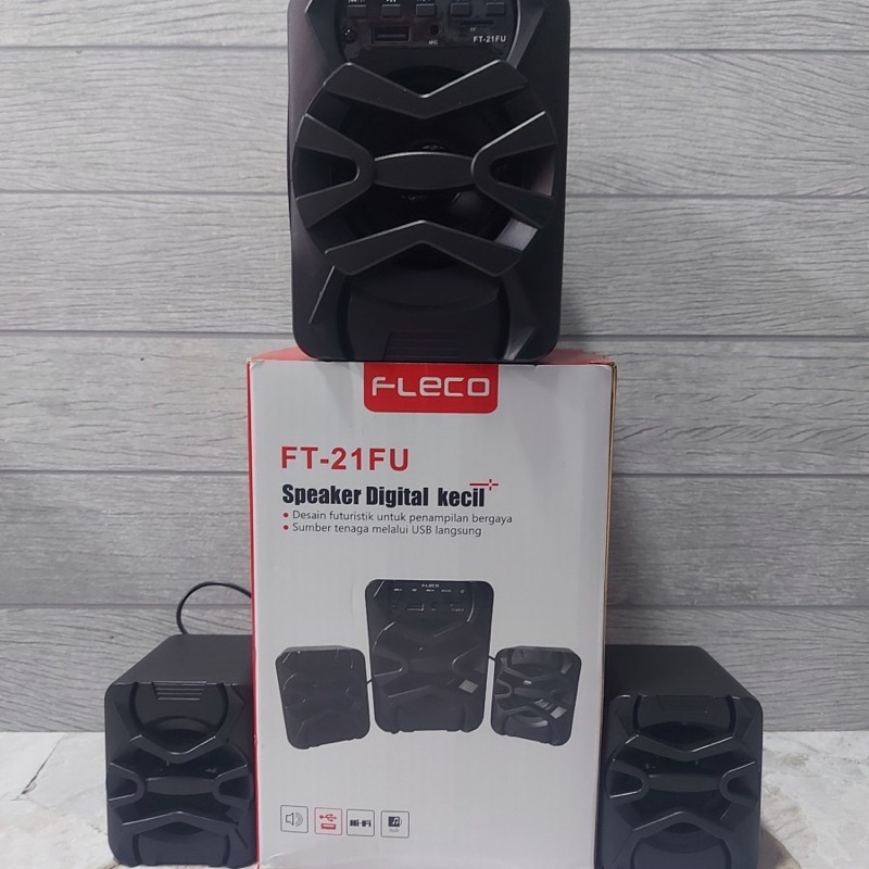 Ready Stok Speaker Komputer Gaming Fleco FT21FU Speaker Bluetooth MultiFungsi