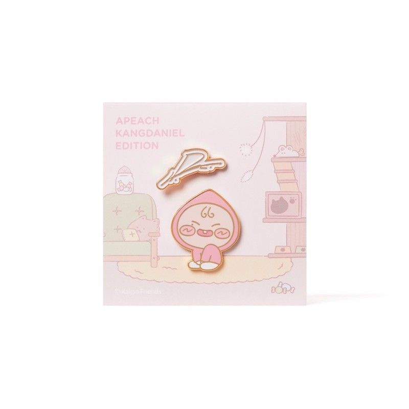 KAKAO FRIENDS OFFICIAL KANG DANIEL EDITION PIN BADGE SET (2p) / ENAMEL PIN APEACH KANG DANIEL