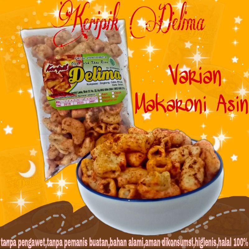 

Makaroni Pedas Asin delima