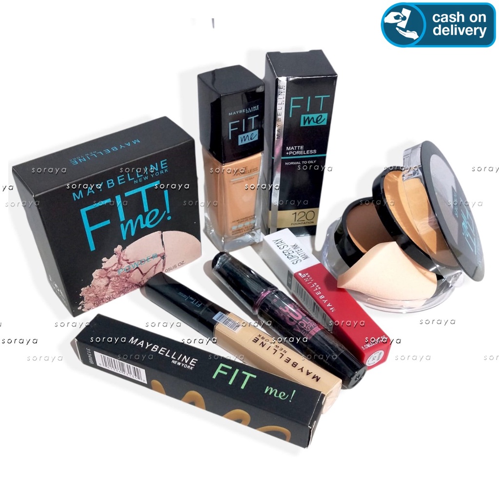 Paket Kosmetik Maybelline Fitme Lengkap 5in1 Make Up Set Maybelline Satu Paket Lengkap Murah Foundat