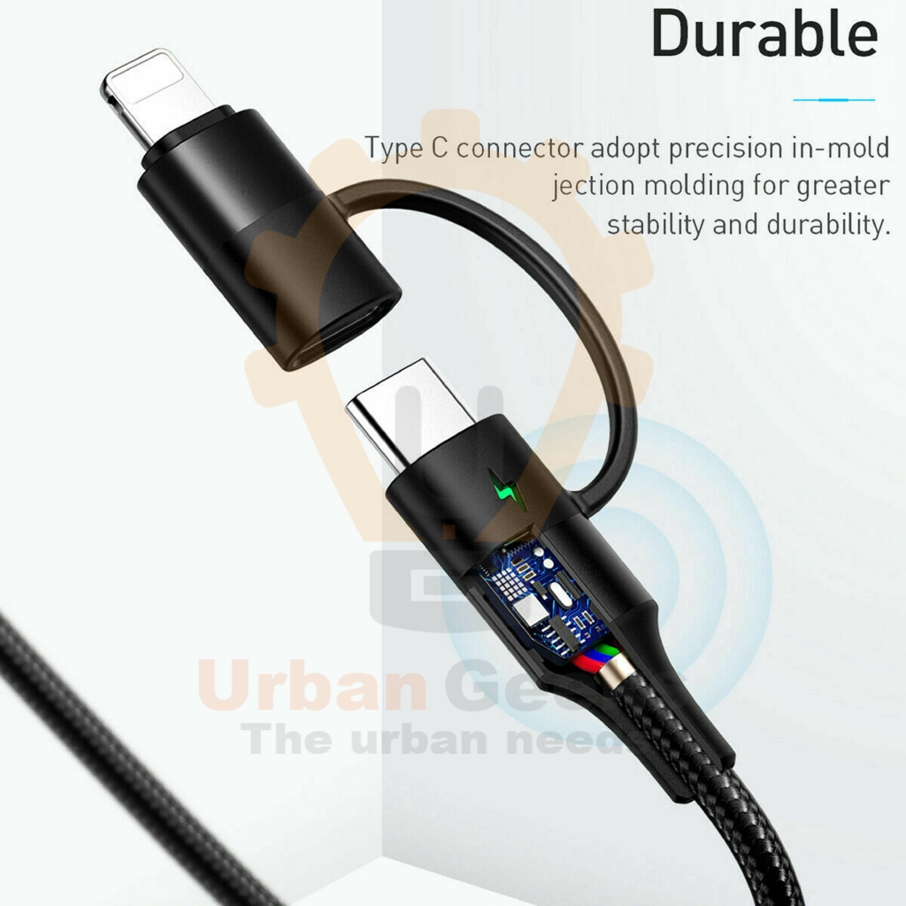 Mcdodo Cable 2 in 1 Type C dan lightning QC 4.0 Quick Charge 2.4A 1,2m