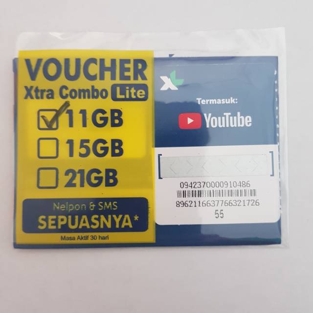 XL COMBO LITE + VOUCHER 15GB HYBRIB