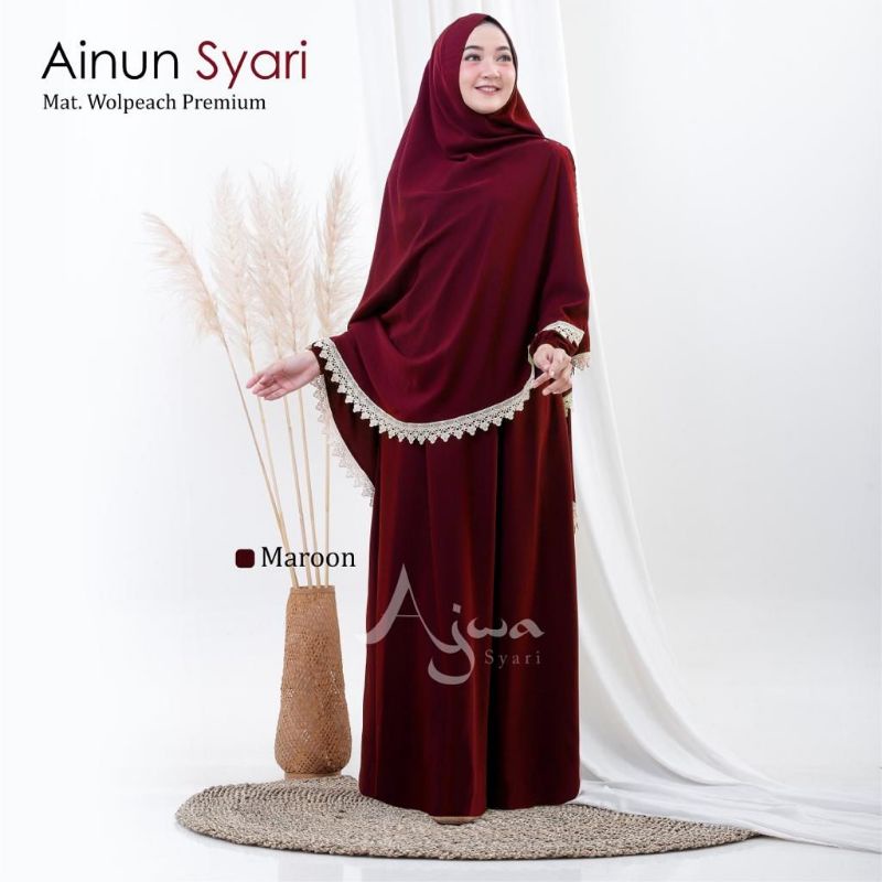 GAMIS SYAR'I AINUN GAMIS ORIGINAL BY AJWA GAMIS WOLPEACH PREMIUM