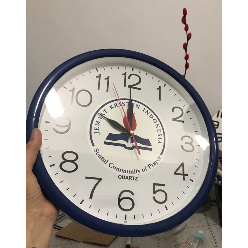 CUSTOM LOGO JAM DINDING UNTUK PERUSAHAAN/TOKO/SOUVENIR