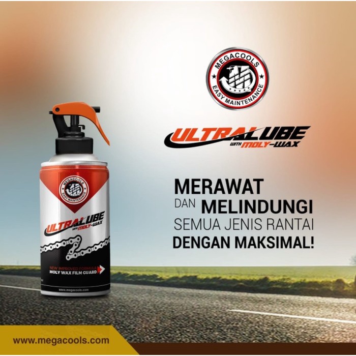 Megacools Ultra Lube With Moly Wax 300 ml Pelumas Rantai Sepeda Motor