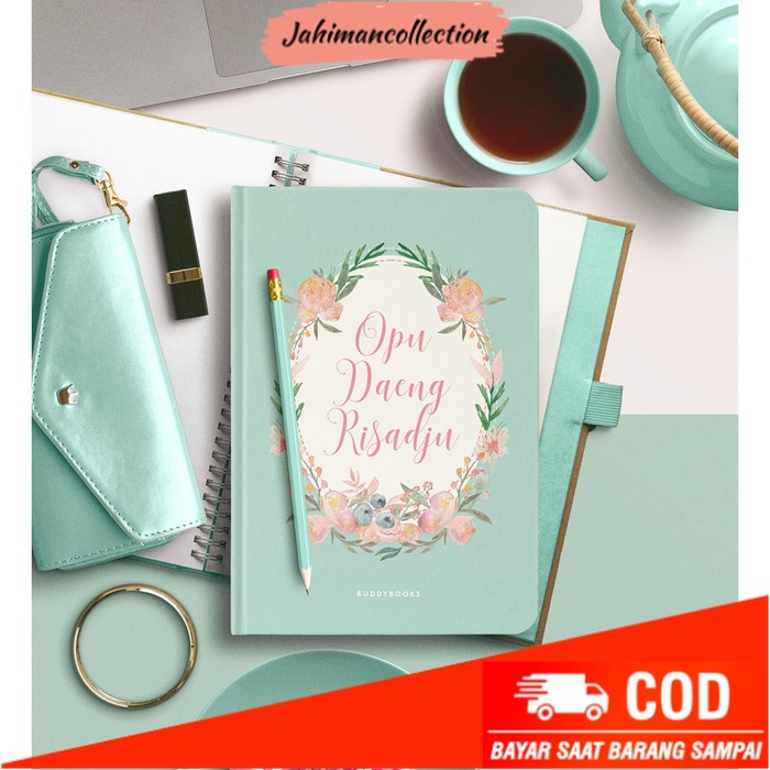 

✨ BISA COD ✨ Notebook Custom Buddybooks Custom Buku Jurnal Floral Planner FRAME 14 - Size A6