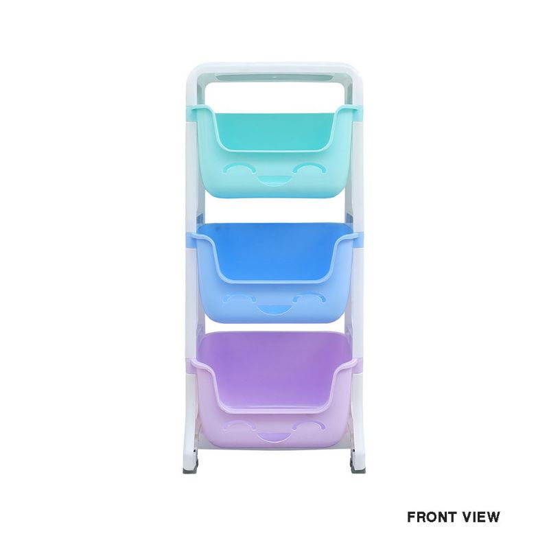 Rak Senyum Biggy Warna Warni / Rak Mainan Tabitha Anak Susun 3