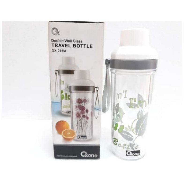 DOUBLE GLASS WALL BOTTLE TRAVEL OXONE OX032M