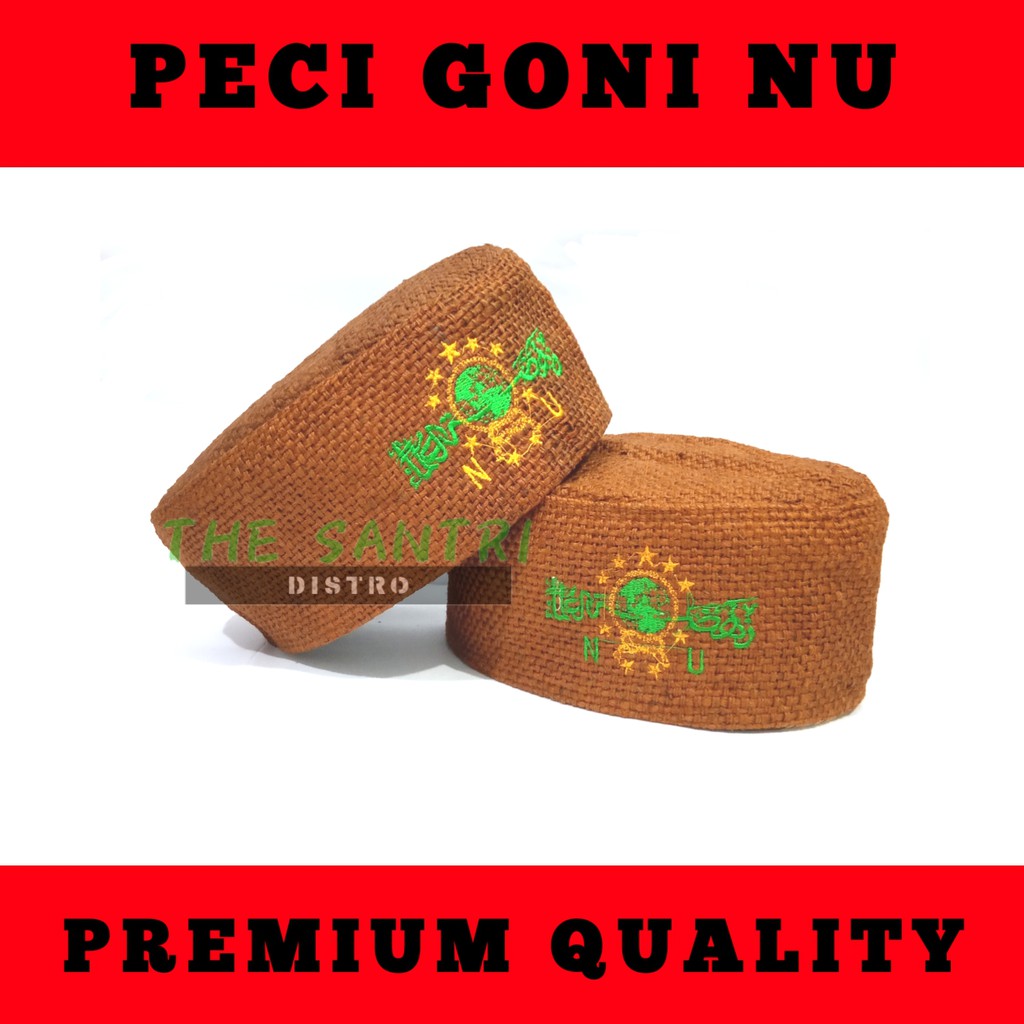 Peci Goni NU/Peci Goni Nahdlatul Ulama Coklat Premium/Peci Goni Original/Peci Goni Murah/Peci Karung