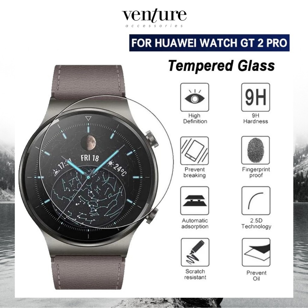 ANTI GORES TEMPERED GLASS SCREEN GUARD SMARTWATCH HUAWEI GT 2 PRO 46MM