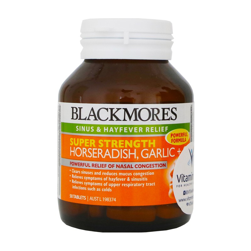 Blackmores Super Strength Horseradish Garlic Plus Vitamin C (50 Tab