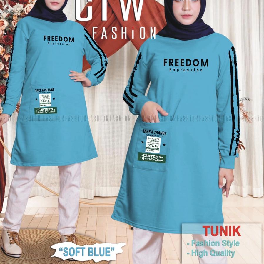 Promo TUNIK WANITA TERBARU 2021 KEKINIAN / TUNIK KAOS PANJANG/TUNIK WANITA DEWASA ATASAN WANITA DEWA