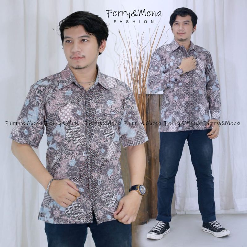 Kemeja batik pria // kemeja batik couple // kemeja batik lengan panjang dan pendek