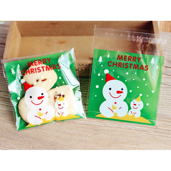 

Plastik Fancy Cookies - Kue - Permen - Accessories Green Snowman 10x10