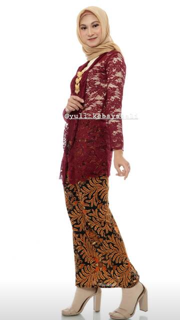 Set kebaya bali longlace kutubaru,  hijab bisa pakai