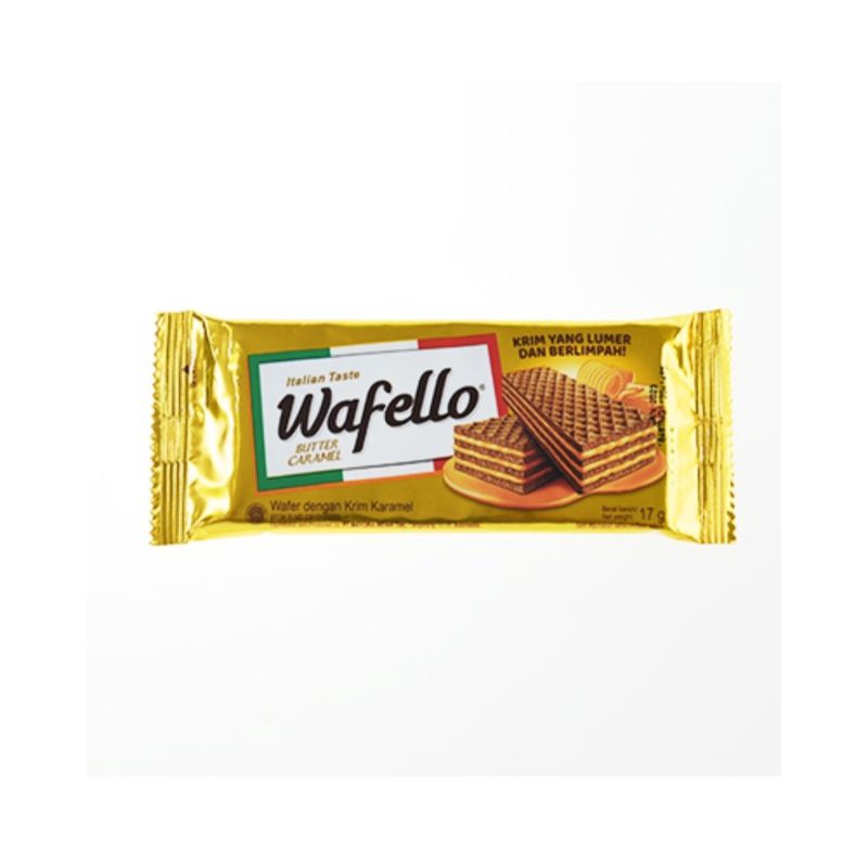 

Wafer Wafello Wafer Caramel Cokelat Slop 17gr