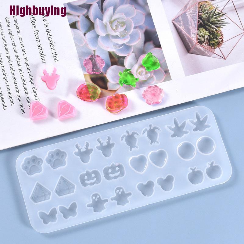 Hbid Cetakan Resin Mini Bahan Silikon Untuk Membuat Perhiasan Anting Tusuk DIY