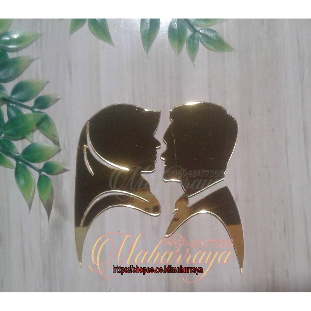 

silhuet couple 10x10 akrilik miror gold