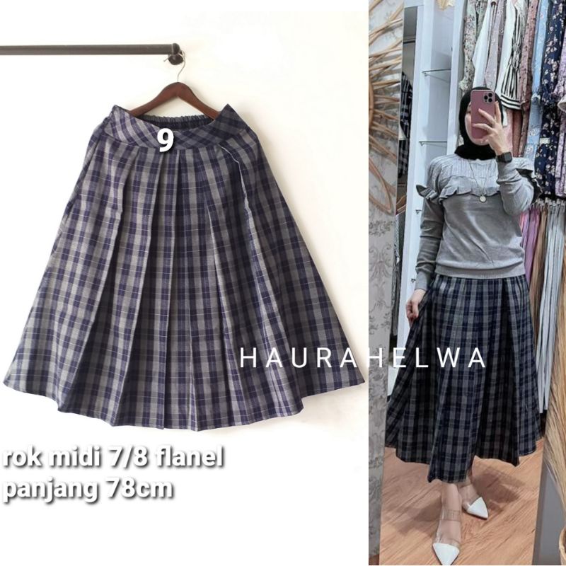 ROK FLANEL IMPORT MIDI 7/8 TARTAN HAURAHELWA-9