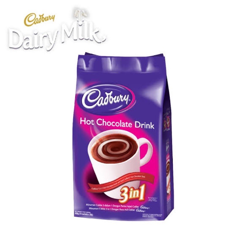 

(BPOM) Cadbury Hot Chocolate Drink 3 in 1 sachet