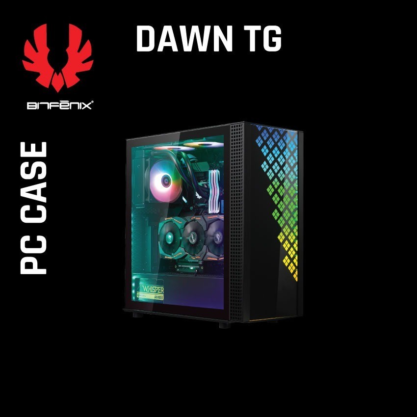 Casing Komputer Gaming Bitfenix Dawn-TG Tempered Glass ARGB