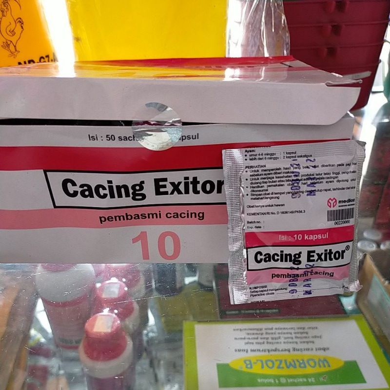 CACING EXITOR UNTUK AYAM isi 10 kapsul