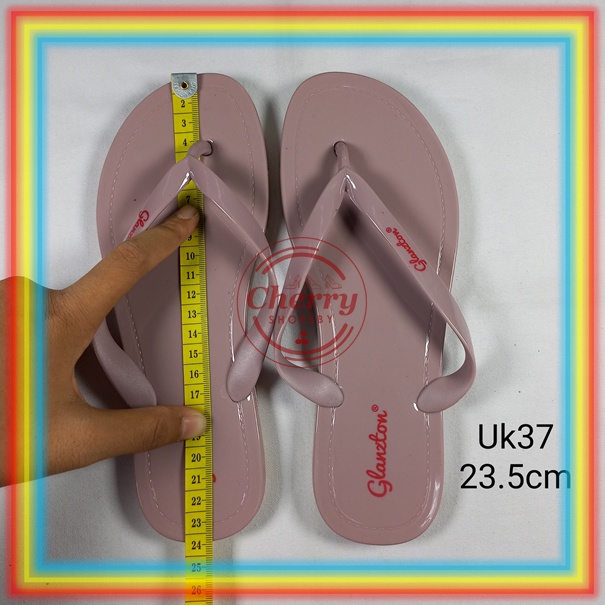 L1819J Sendal Teplek Wanita KILAP Karet Jelly Sandal Japit Cewek Glaston Glazton Glanston Glanzton