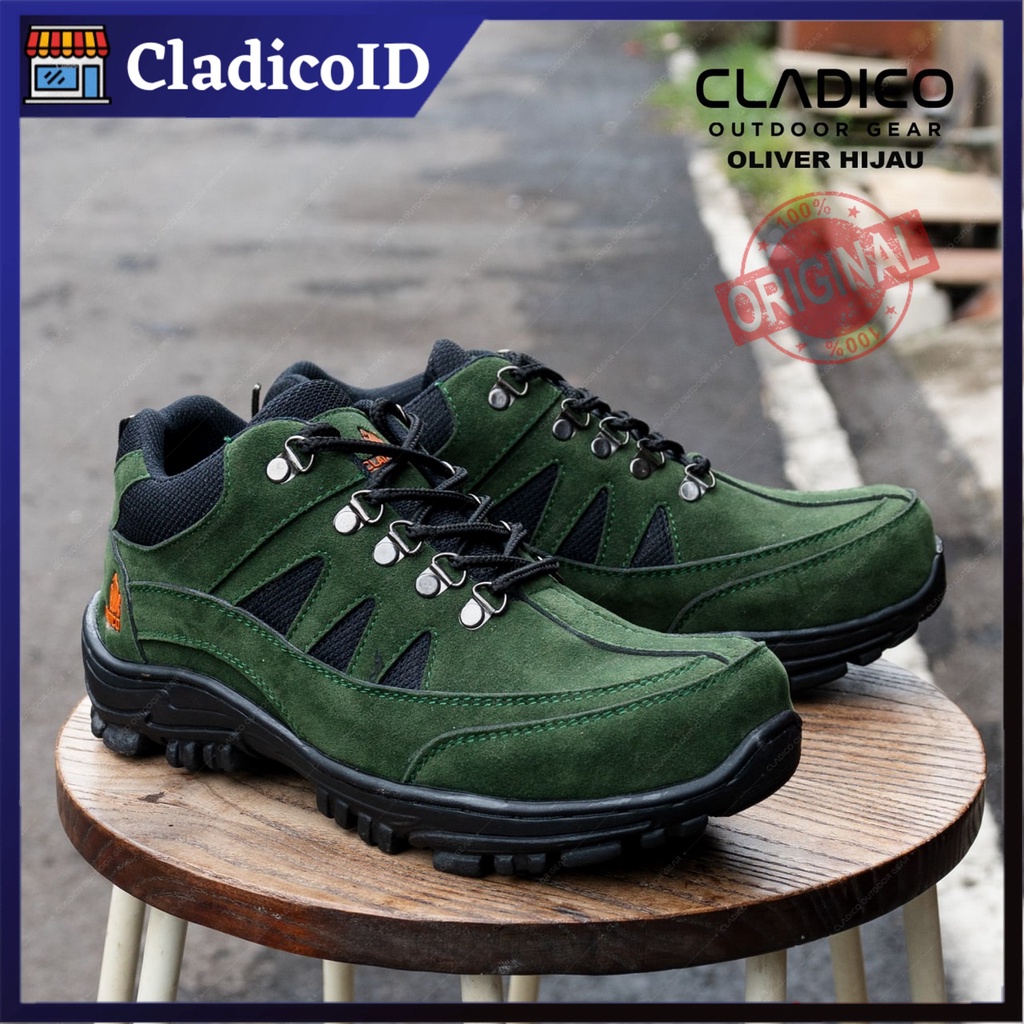 OLIVER Sepatu Cladico Safety Ujung Besi Suede High Quality Boot Pendek Kerja Lapangan Outdoor Proyek Berkendara Sefty Shoes Cowok