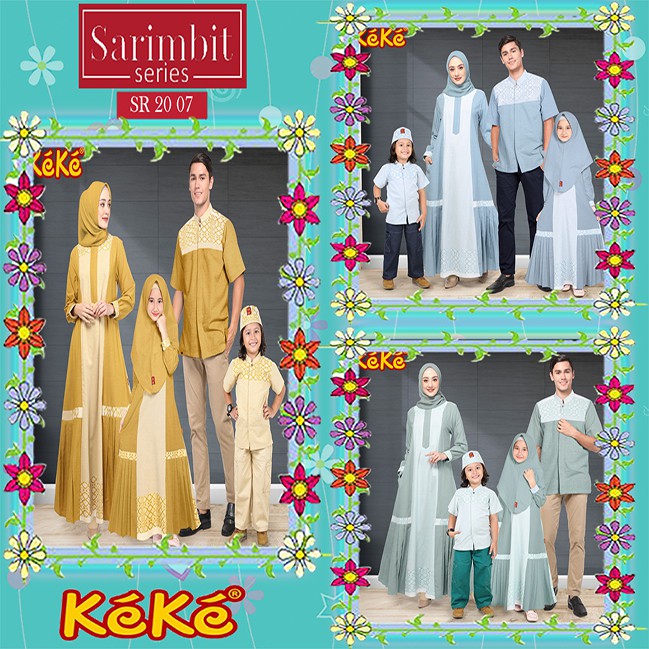 Busana_Keke ~ Terbaru Sarimbit Keluarga SR 20 07 By Keke ~ Biru
