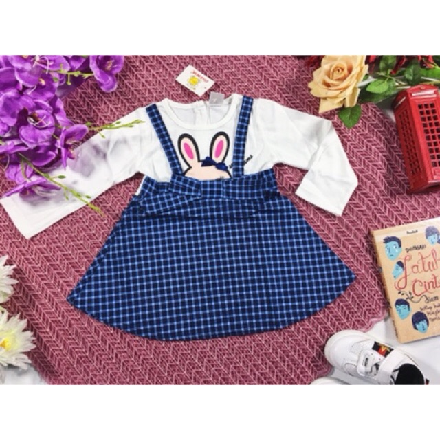 Dress pesta tartan pakaian baju anak  bayi 3 18  bulan  