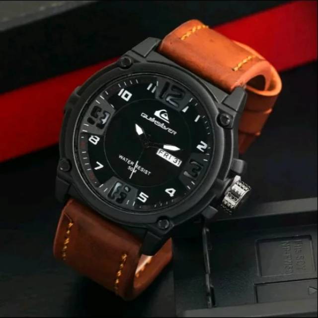 Jam Tangan Pria Quiksilver Murah Tali Kulit Quicksilver