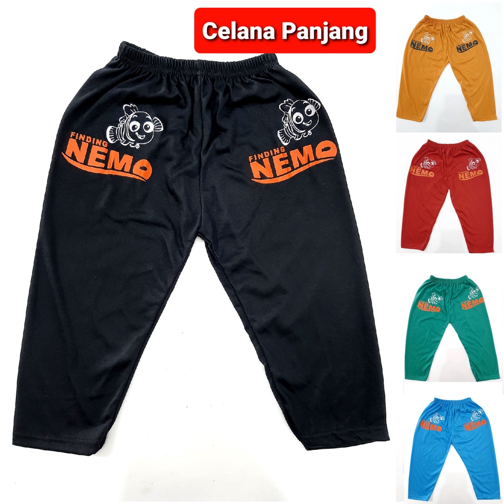 celana panjang 1 bulan - 5 tahun anak laki laki 3 bulan- 10 tahun cowok motif ikan nemo murah