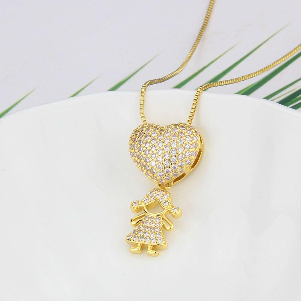 Kalung Cewek Cowok Nanas Penjualan Panas Cubic Zirconia Multicolor Charm Love