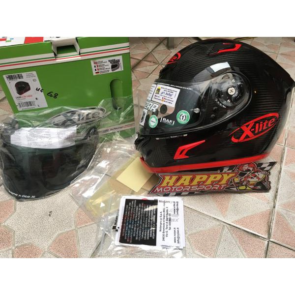 HELM FULL FACE XLITE ULTRA CARBON SNI X802RR BONUS DARKVISOR PINLOCK