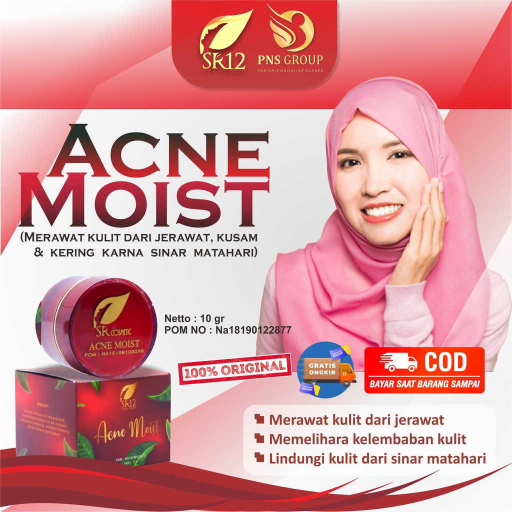 

TERLARIS!!! Obat jerawat Acne moist SR12 krim jerawat herbal bpom aman