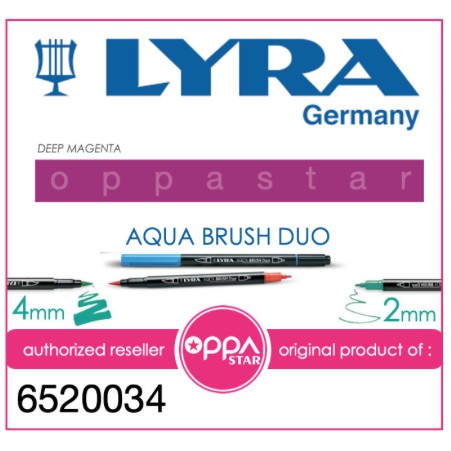 

Lyra Aqua Brush Duo Pen Permanent Deep Magenta 6520034