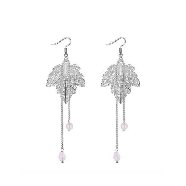 LRC Anting Gantung Simple Leaf Shape Decorated Y60314