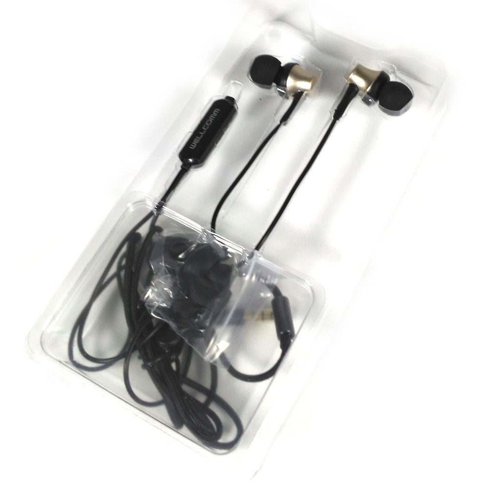 Wellcomm Earphone Handsfree SP13 Extra Bass | Garansi 6 Bulan