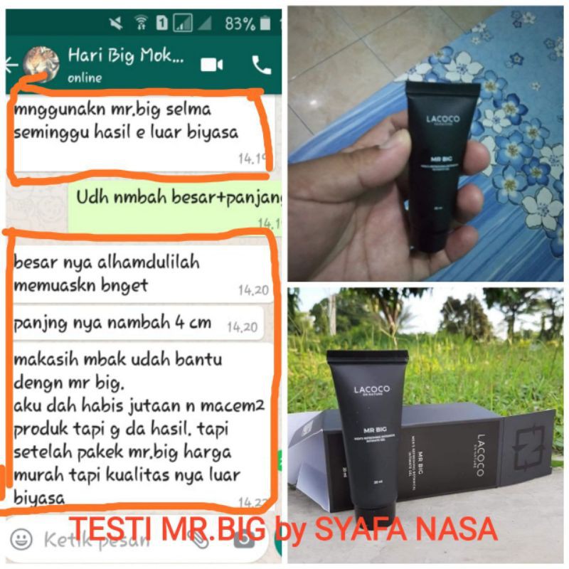 Mr Big Lacoco Nasa Pembesar Penis Ampuh aman permanen BPOM, Pembesar Mr P terbaik