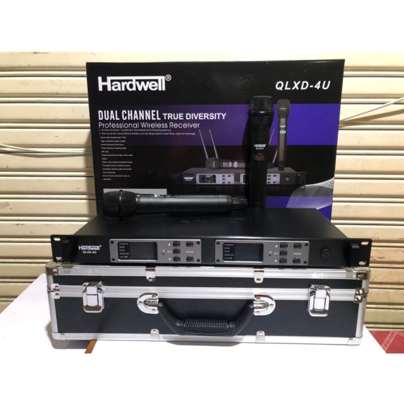 mic wireless hardwell QLXD-4U seri mic hardwell terbaik.original