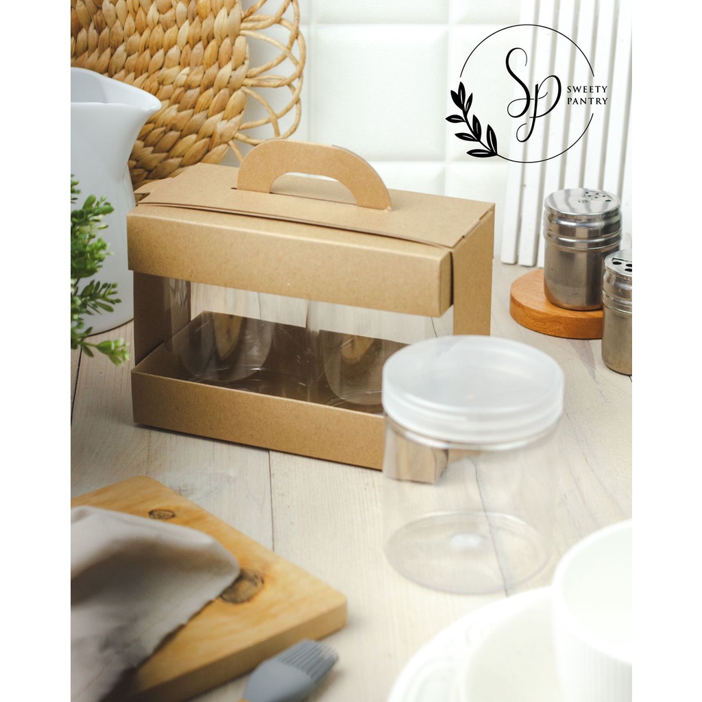 TJ94187 B - BOX TOPLES KUE KERING JAR PLASTIK PACKAGING KEMASAN COOKIES
