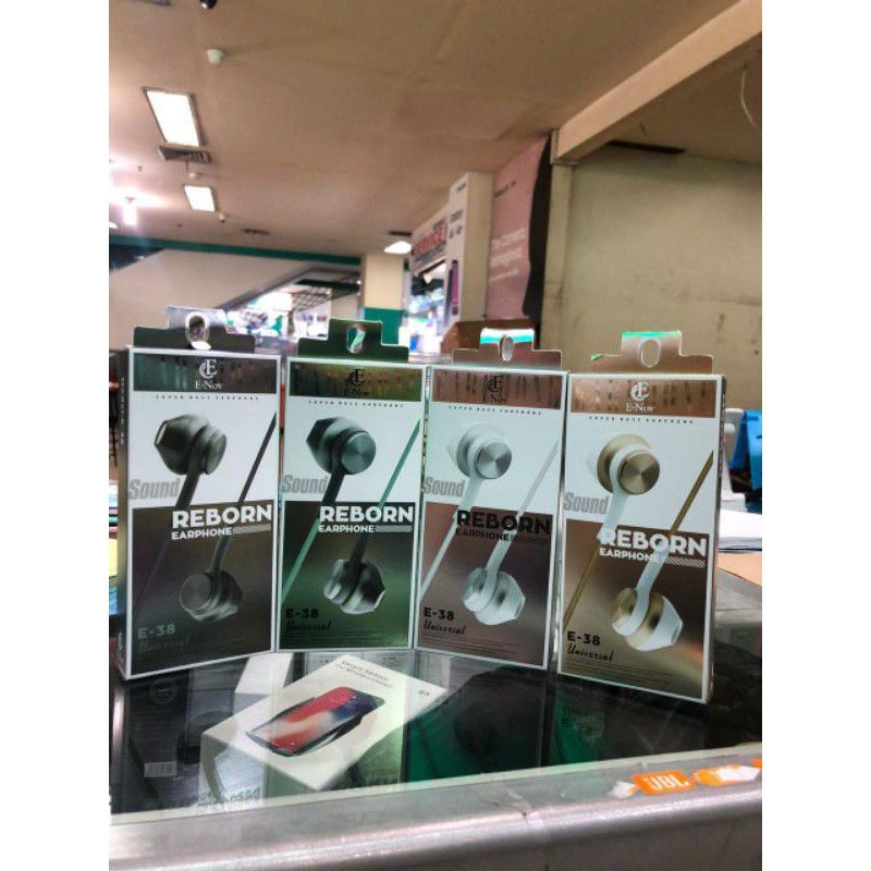 MN - Headset Handsfree E-Nov E 38 Reborn Earphone Universal Super Duper Bass E-nov E-38 E38