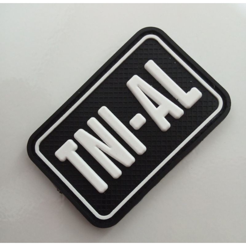 PATCH RUBBER LOGO TNI.AL tempelan karet emblem velcro